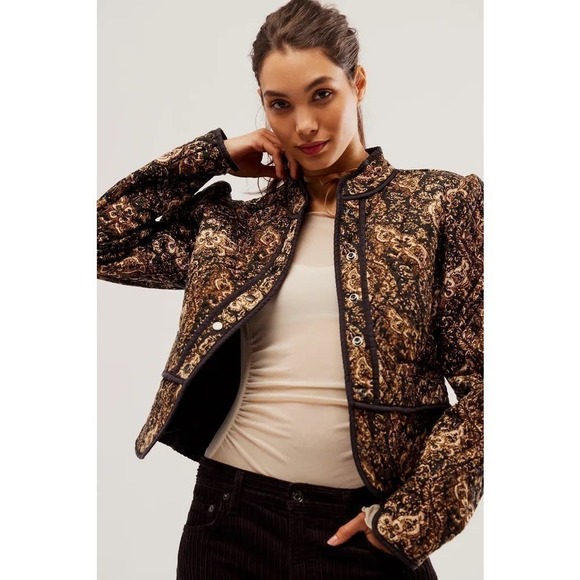 NWT Free People Zoey Jacket in Black Combo MEDIUM - Picture 2 of 11